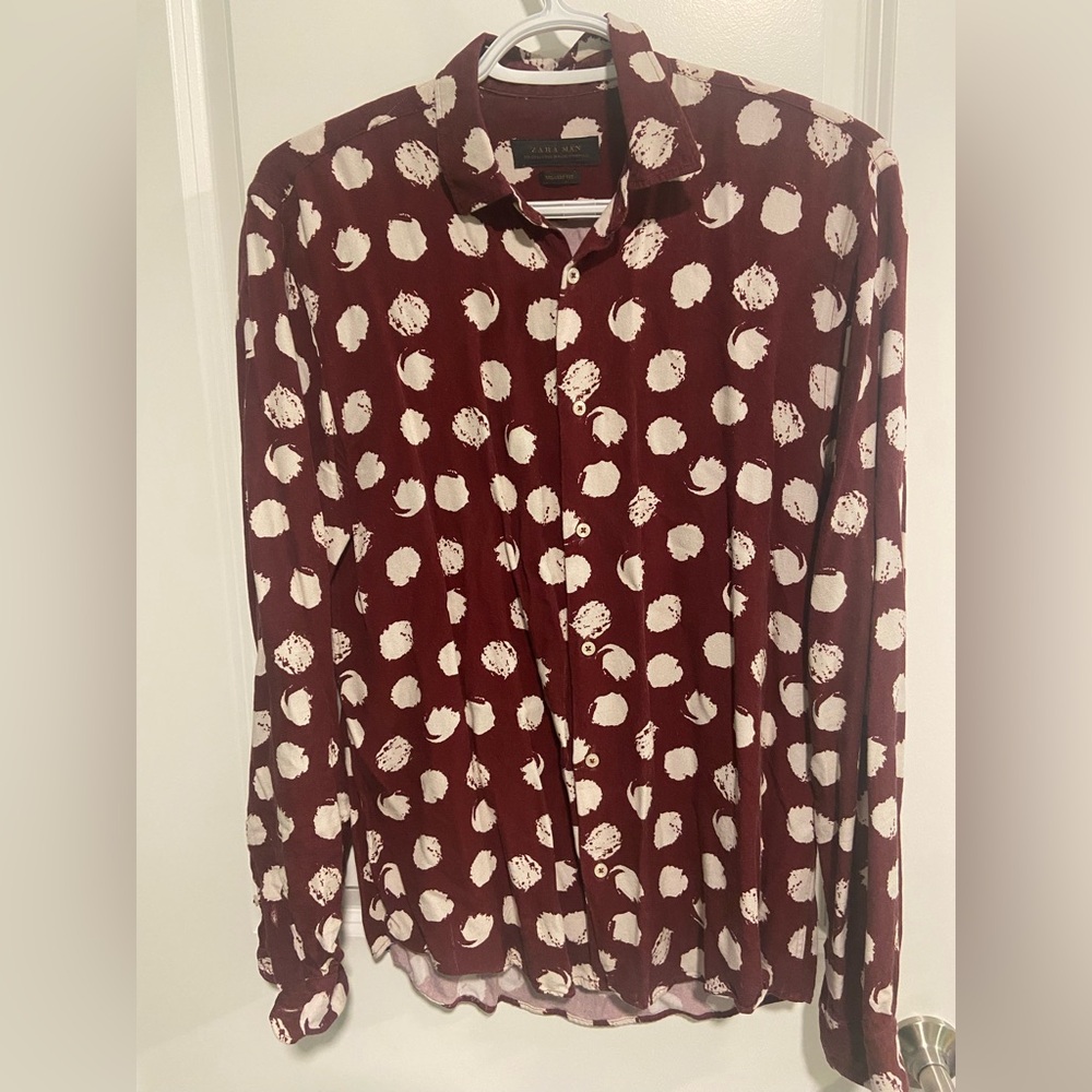 Zara Men Burgundy button down